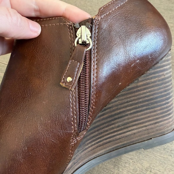 Dr. Scholl's Brown Wedge Ankle Shoes - Picture 3 of 5